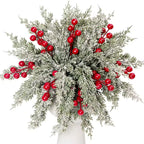 Feuilles de cyprès artificielles pour sapin de Noël – Décoration pour la maison, chambre, table, jardin, extérieur, mariage et DIY - 10/20 pièces