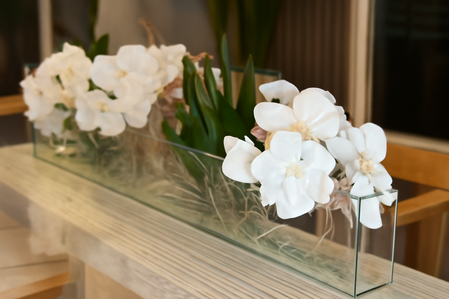 Orchidée Vanda — Collection Aquitaine, 122 cm, blanc