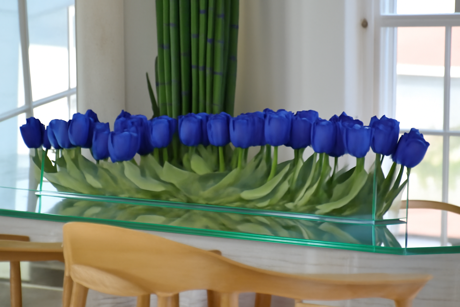 Cache-pot Décoratif H. 122 cm | Signature Menton, bleu