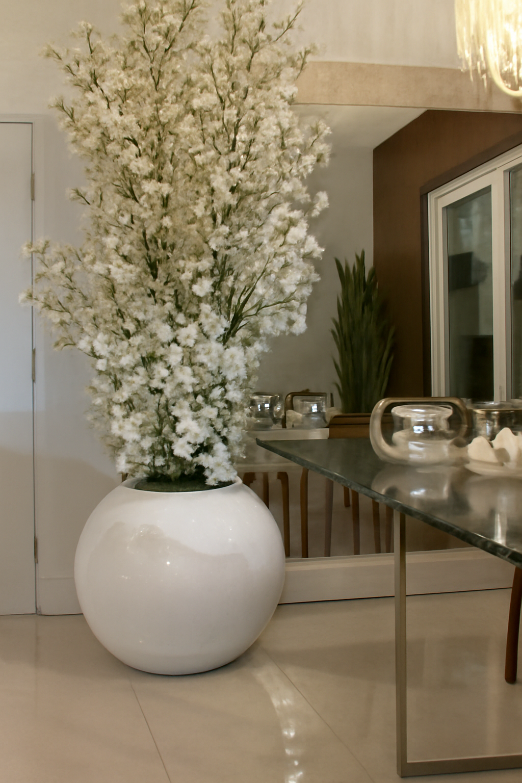Cerisier en Fleurs — Collection Cannes, 76 cm, blanc brillant
