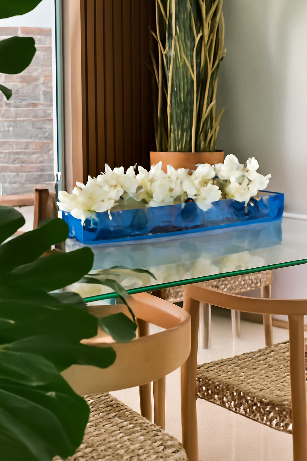 Orchidée Vanda — Collection Biarritz, 91 cm, bleu