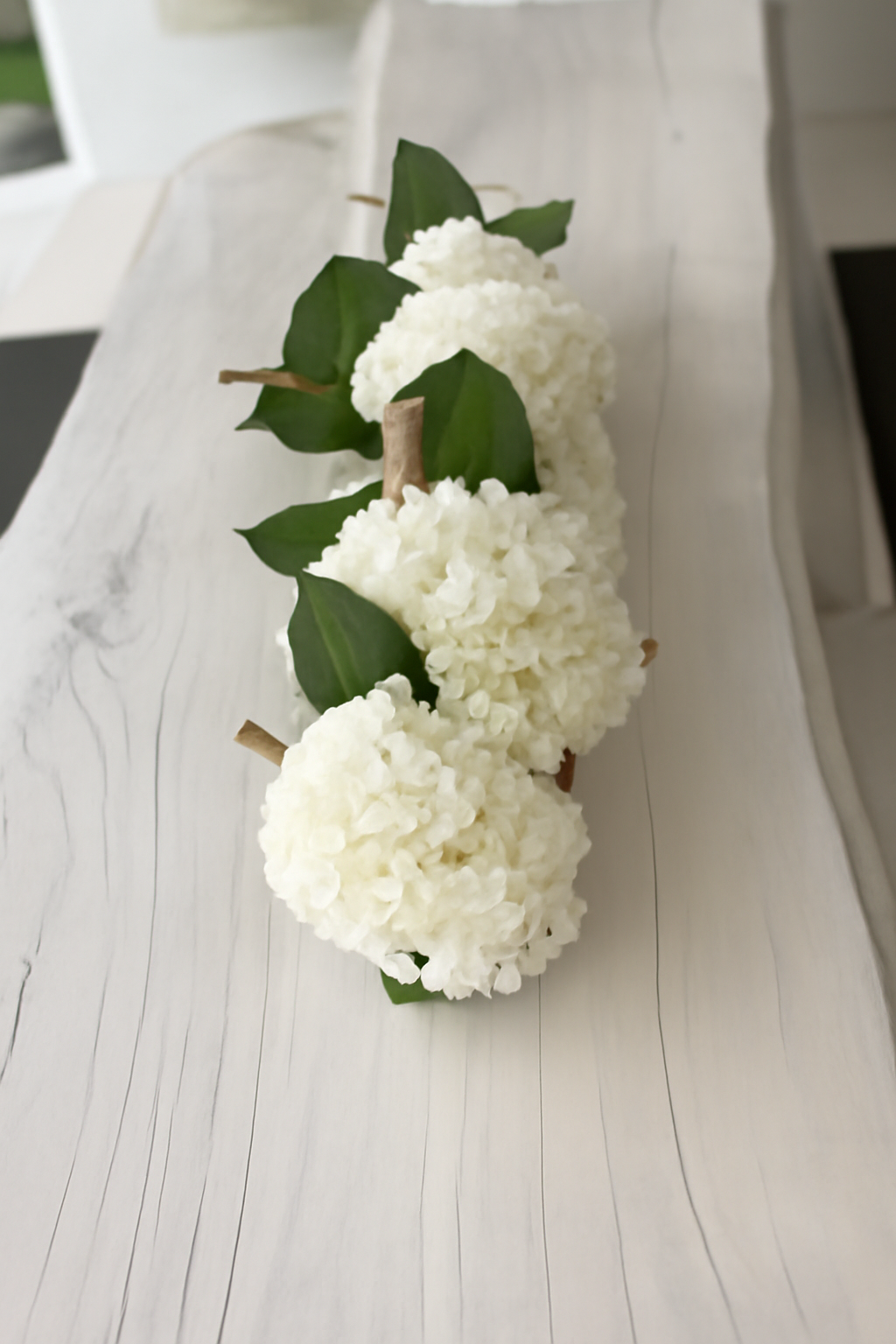 Composition Hortensias 91 cm | Signature Nantes, blanc