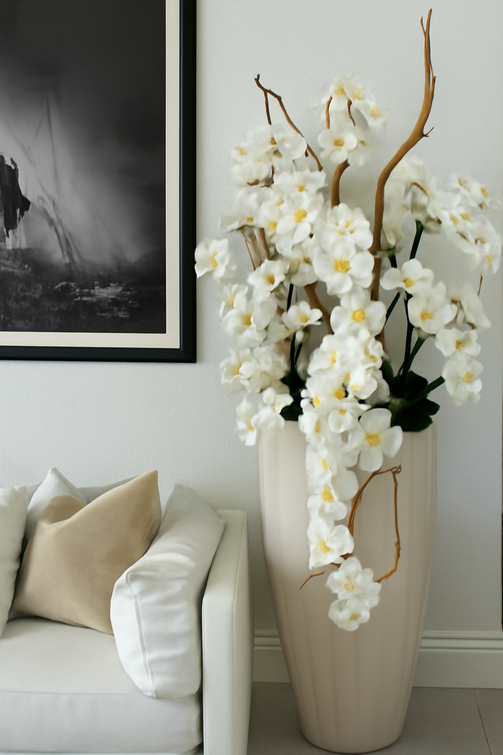 Composition Feuillage — Collection Menton, blanc