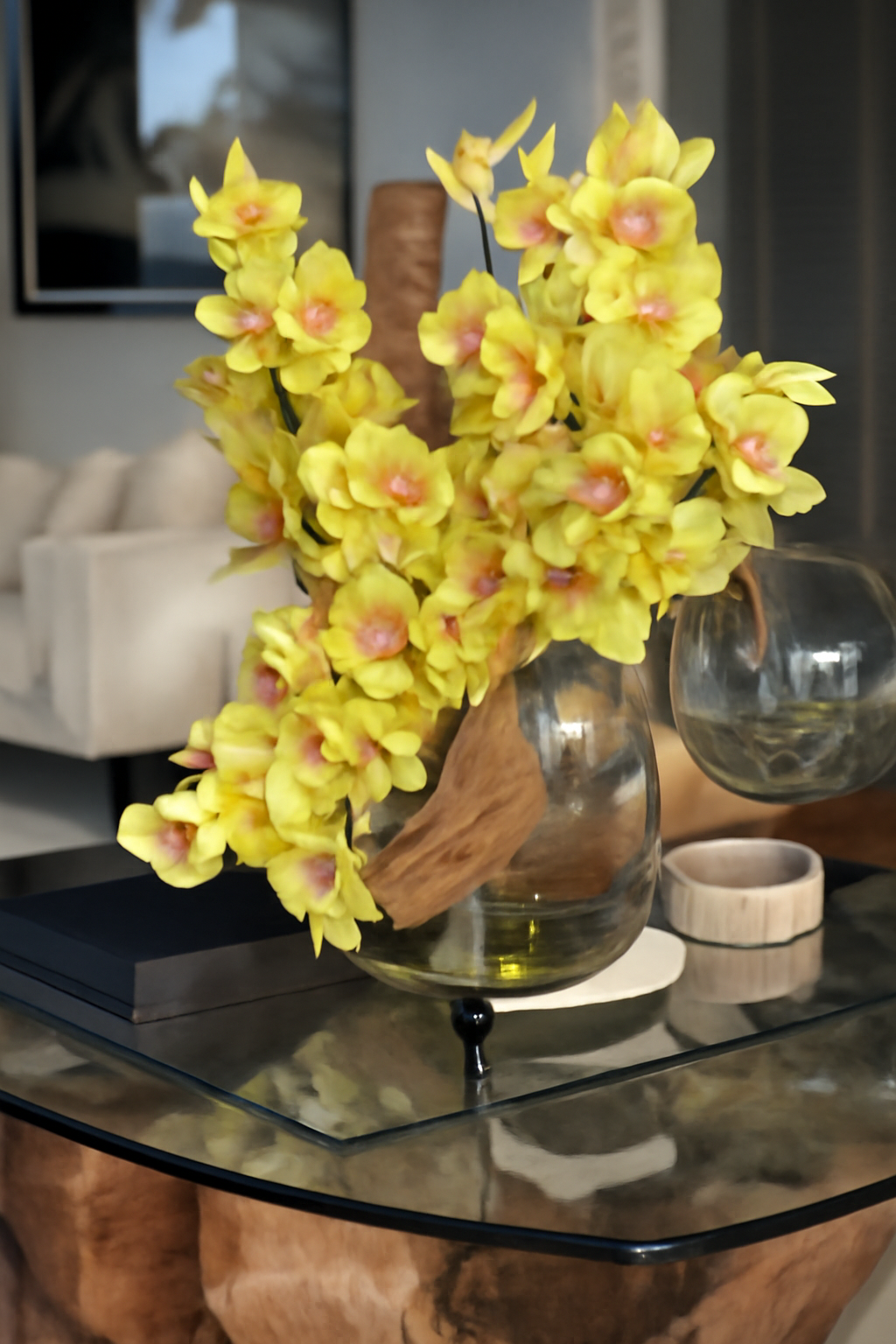 Orchidée Cymbidium — Collection Deauville, jaune