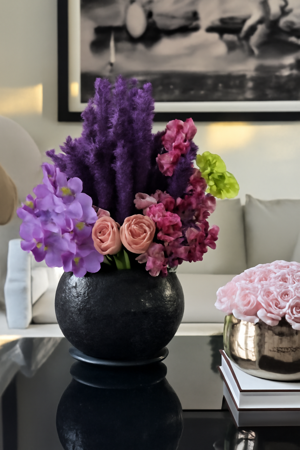 Orchidée Vanda | Signature Cannes, noir